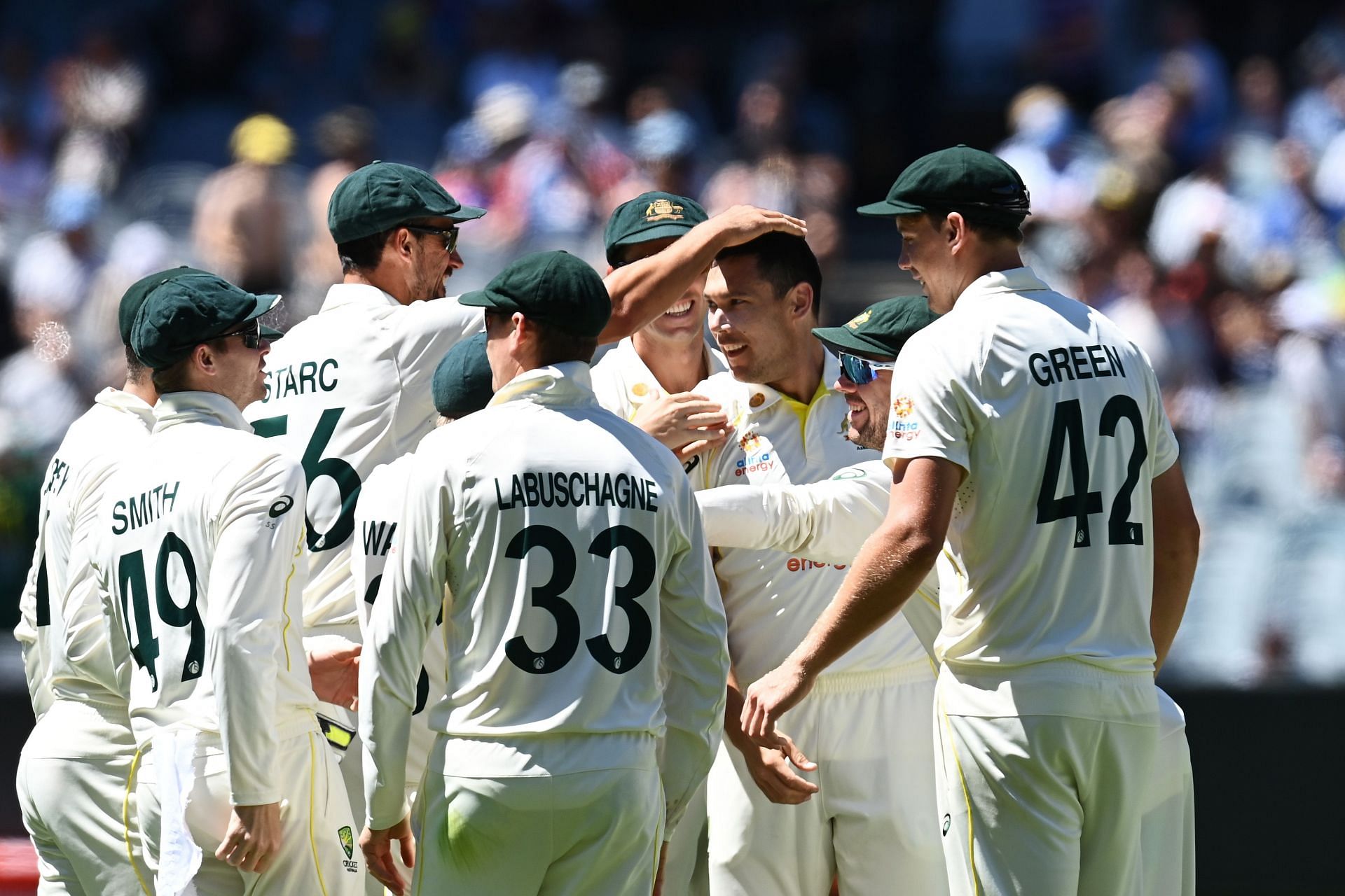 Scott Boland celebrates after dismissing Joe Root. Pic: Getty Images